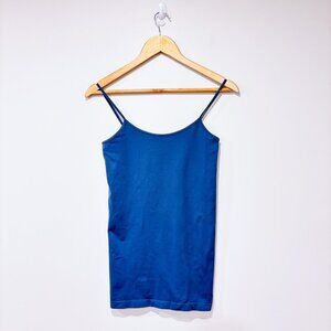 C’EST MOI – Blue basic fitted camisole | Soft stretch layering tank | Small *